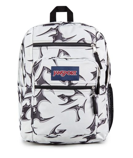 Big Student Backpack - Cyber Silver White
