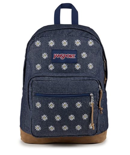 Right Pack Backpack - Embroidered Denim Dark